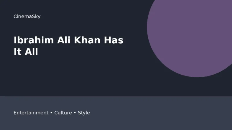Ibrahim Ali Khan Has It All editorial feature image
